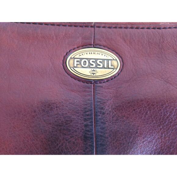 Fossil Brown Leather Crossbody Bag - Picture 7 of 12